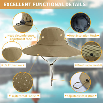 Quick-drying waterproof sun hat for beach and outdoors