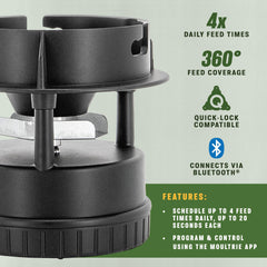 Quicklock adapter for flat bottom hoppers