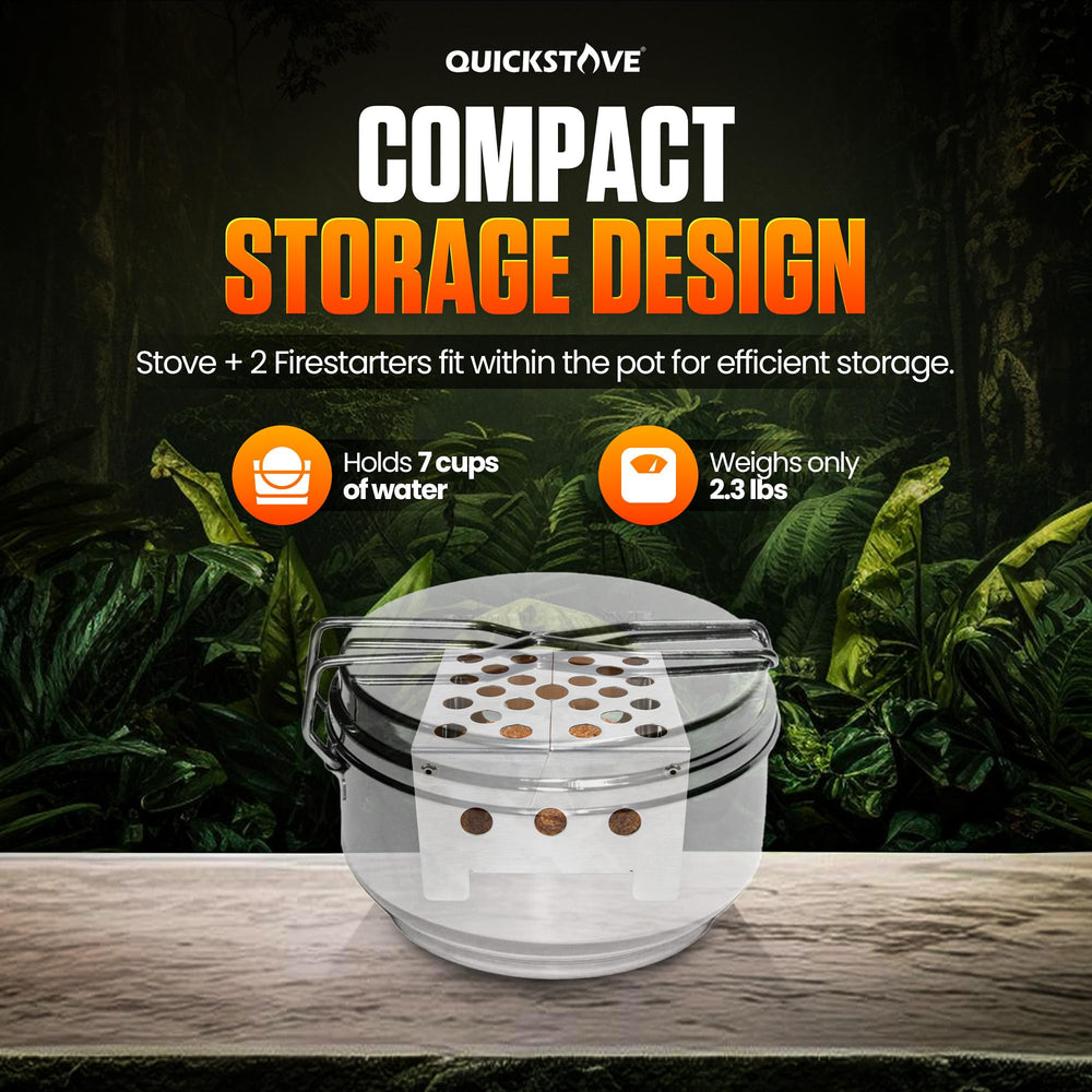 QuickStove fire starters (USA) ignite reliably for camp cooking.