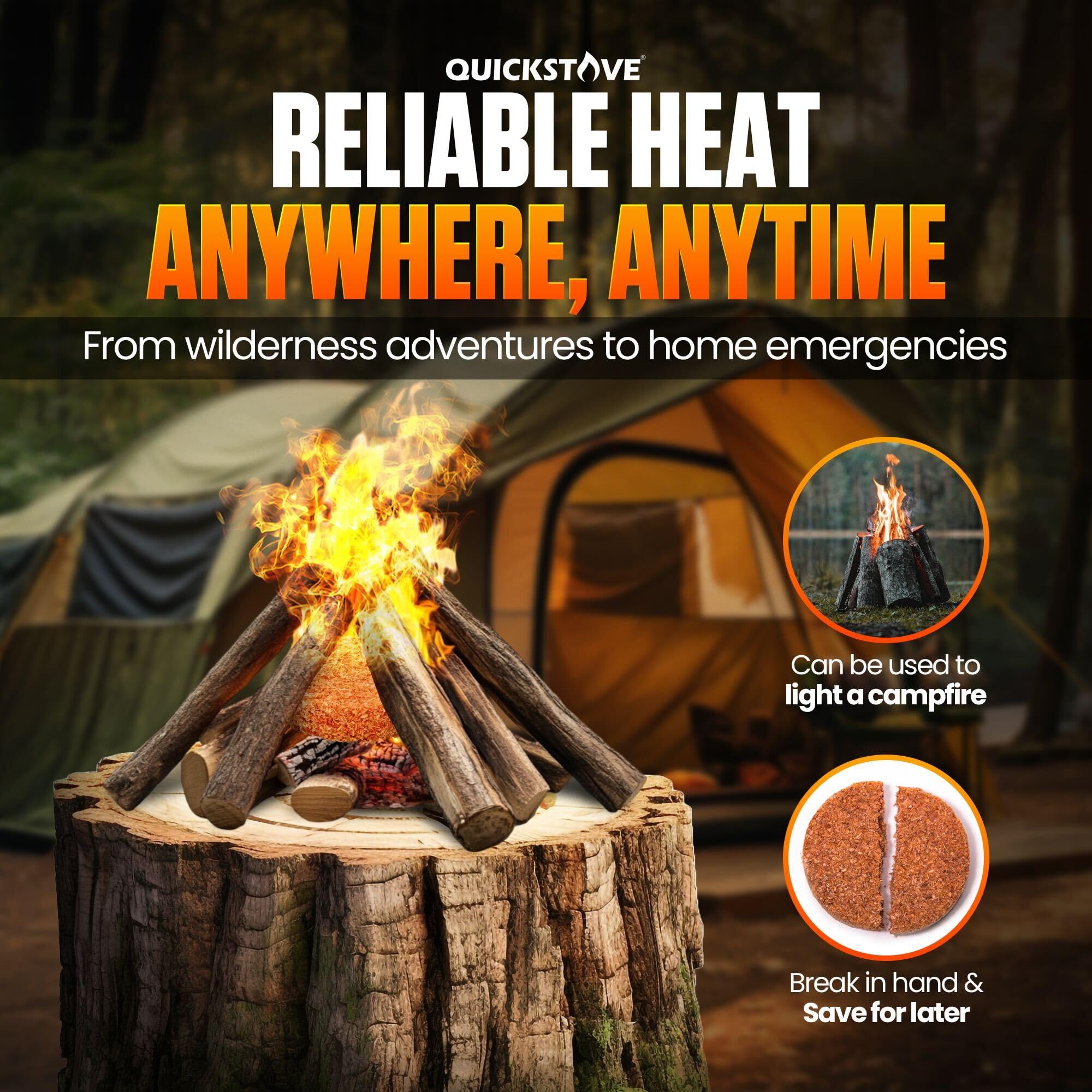 QuickStove safe non-toxic disk made in the USA for safe use indoors or outdoors