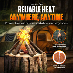 QuickStove safe non-toxic disk made in the USA for safe use indoors or outdoors