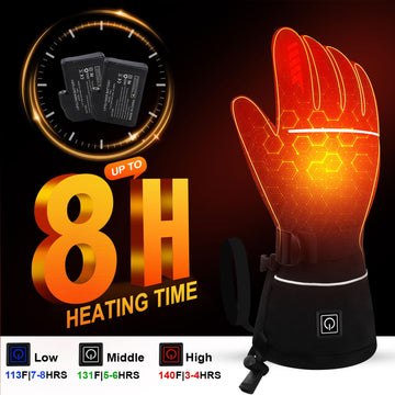 Quidnunc heated gloves silicone-palm-grip shows secure grip on ice and snow.