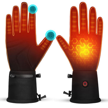 Quidnunc heated gloves palm warmth delivers fast, even heat for chilly hands.