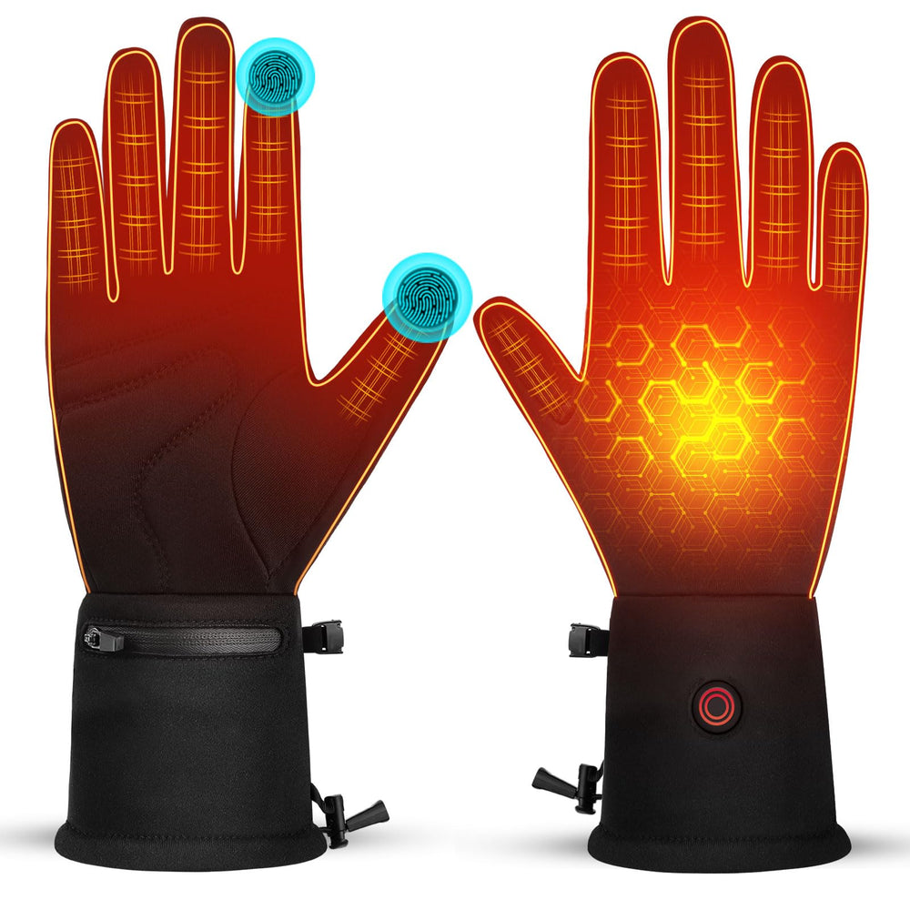 Quidnunc heated gloves palm warmth delivers fast, even heat for chilly hands.