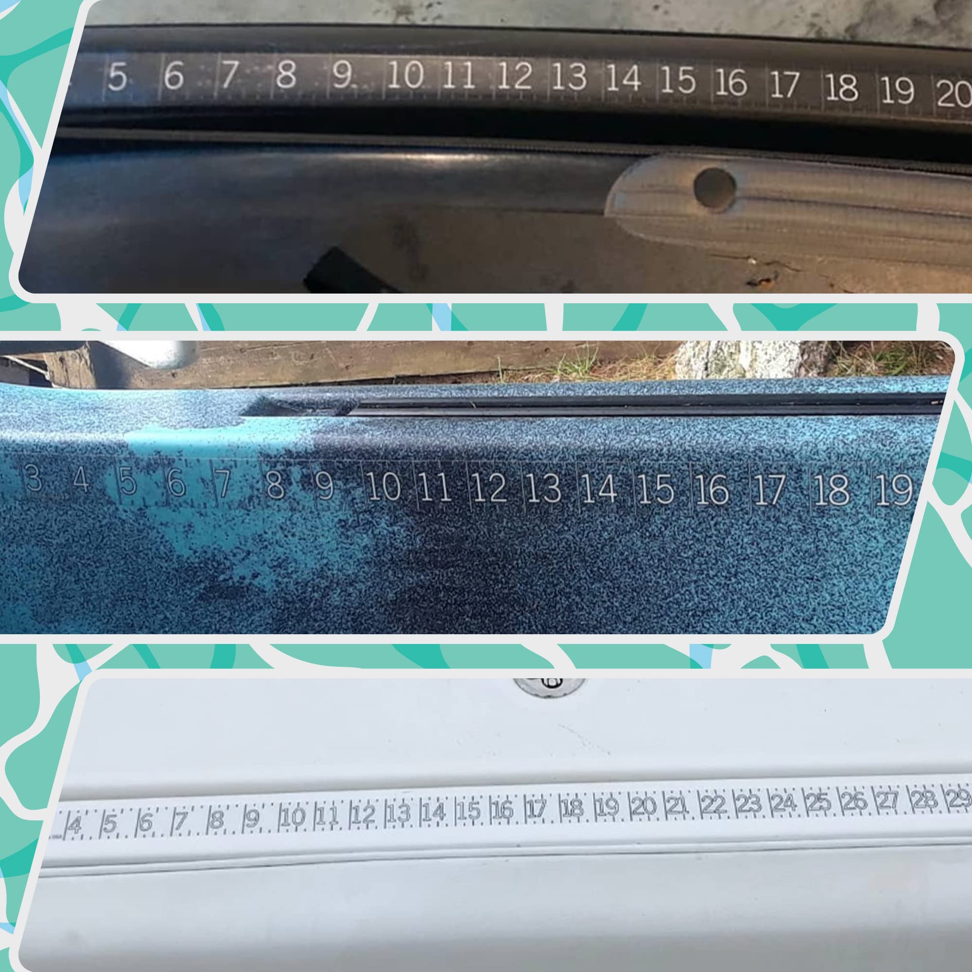 Quik Measure Pro clear background ruler blends with surfaces while remaining legible.