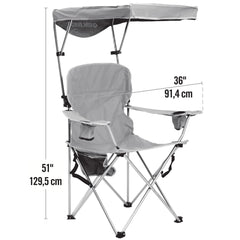 Quik Shade full size shade chair back-arch supports comfortable seating