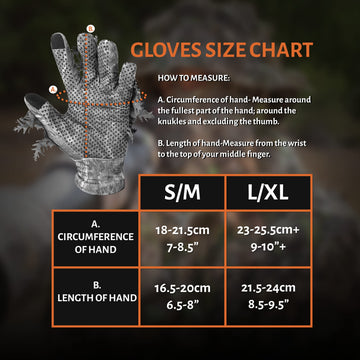 QuikCamo leafy camo gloves suited for birdwatching and wildlife photography setups.