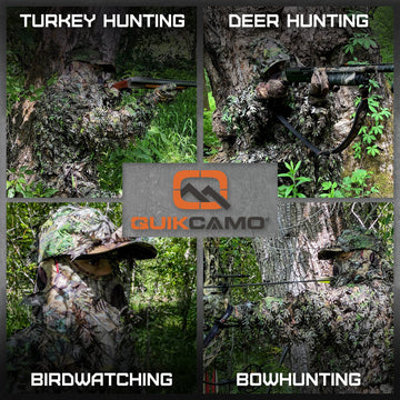 QuikCamo Leafy Suit four zippered pockets keep gear accessible and secure.