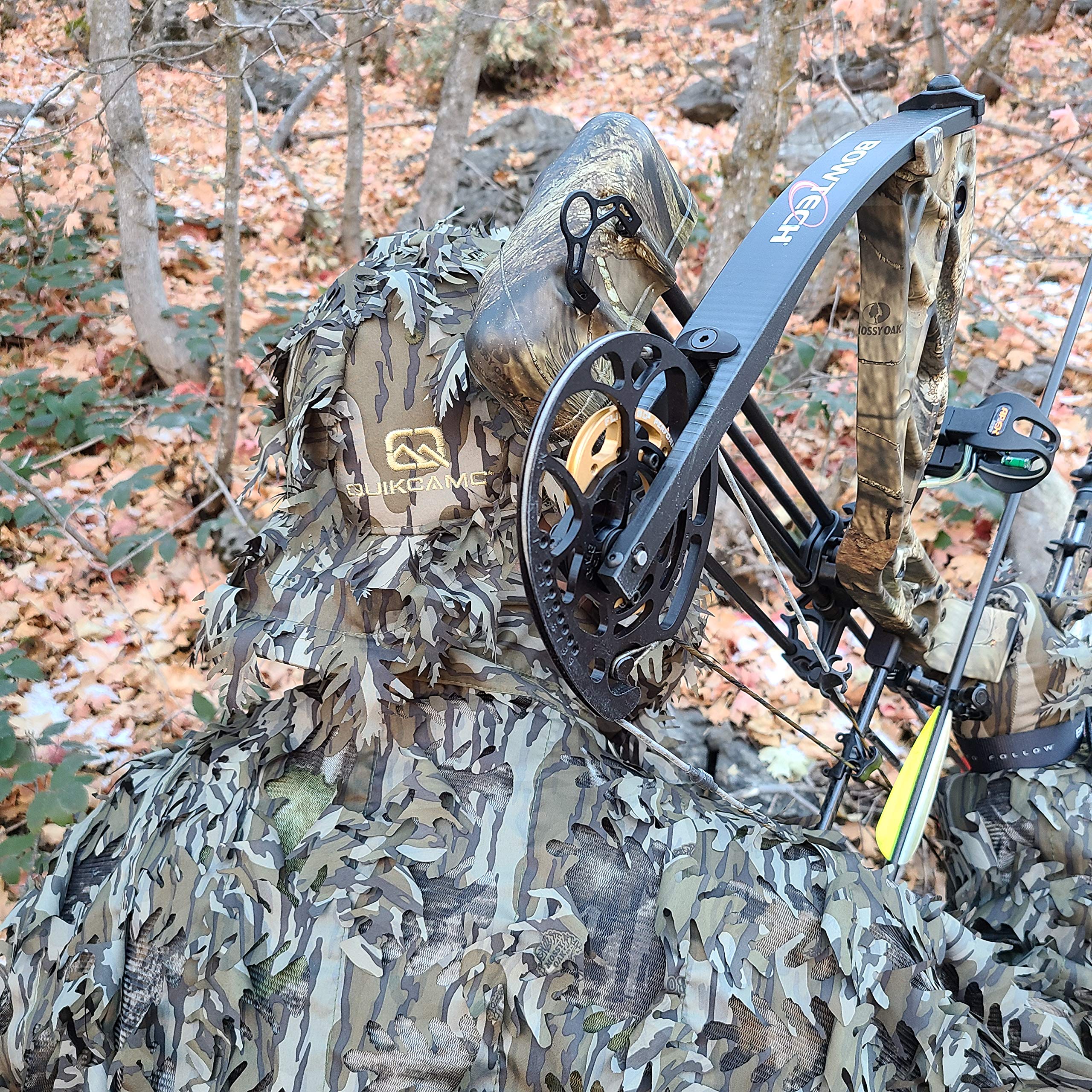 QuikCamo Mossy Oak Break-Up adjustable hat strap for a secure fit.