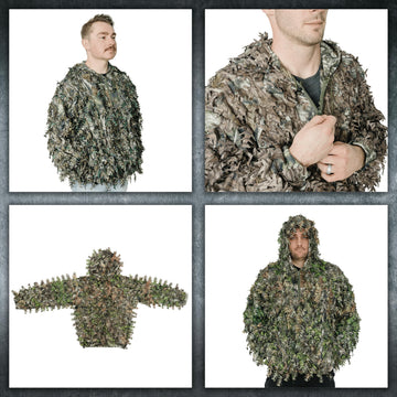 QuikCamo hood detail offers adjustable fit and concealment.
