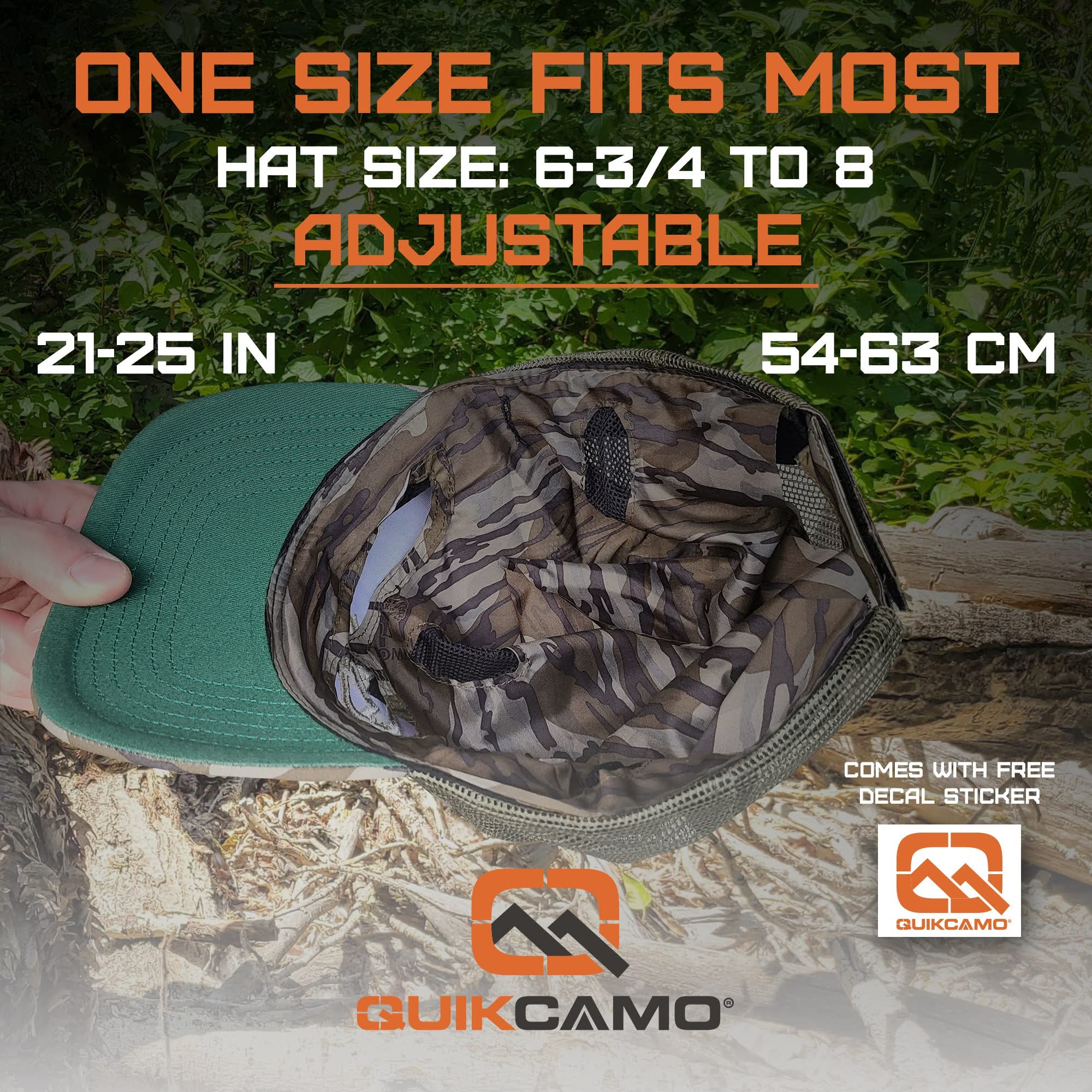 QuikCamo one-hand operation allows easy adjustments in the field