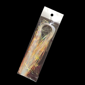 Quintathletic bass fly tying flash strands for added lure appeal.