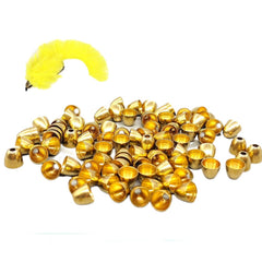 Gold-finished cone head beads by Quintathletic for attractive jigging action.