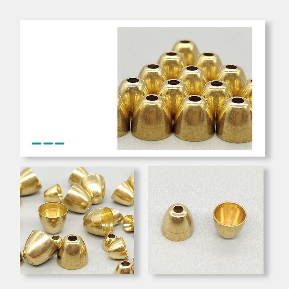Quintathletic 50-pack brass cone heads ideal for year-round fly tying.