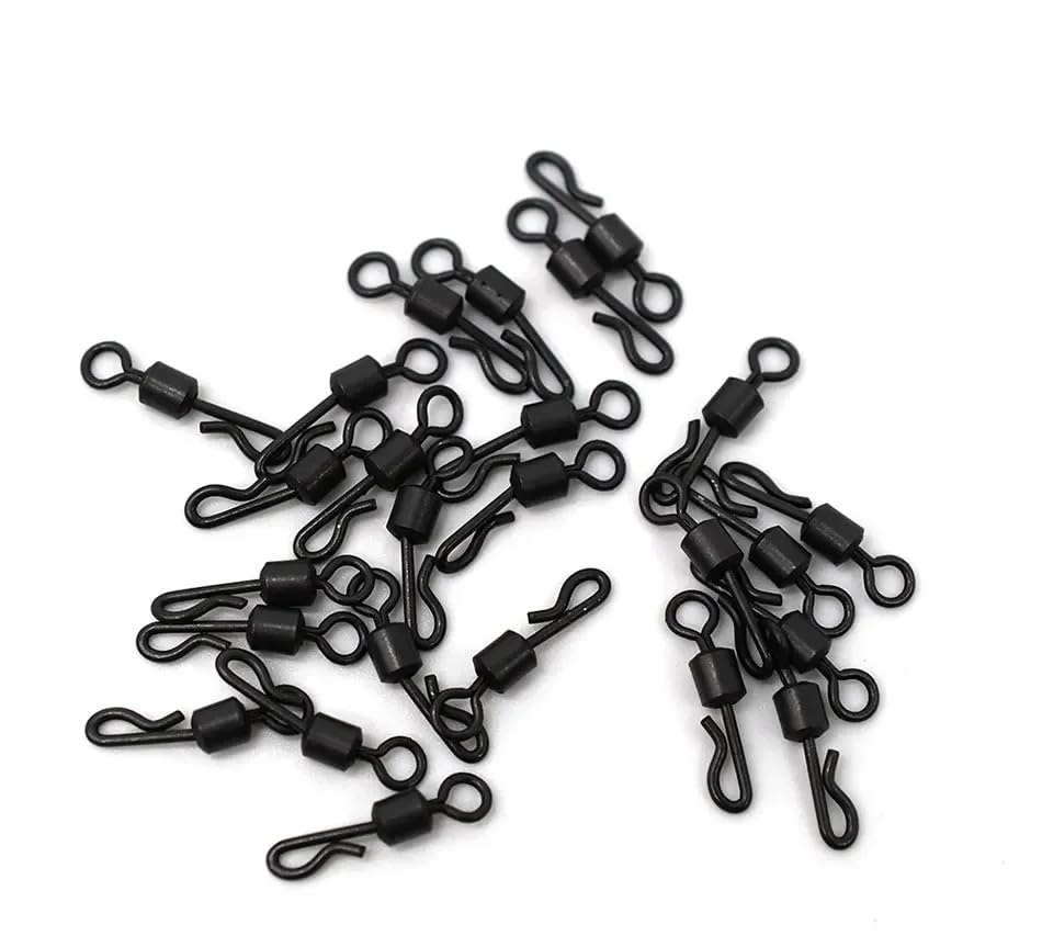 Quintathletic durable black-finish swivels resist corrosion during saltwater sessions.