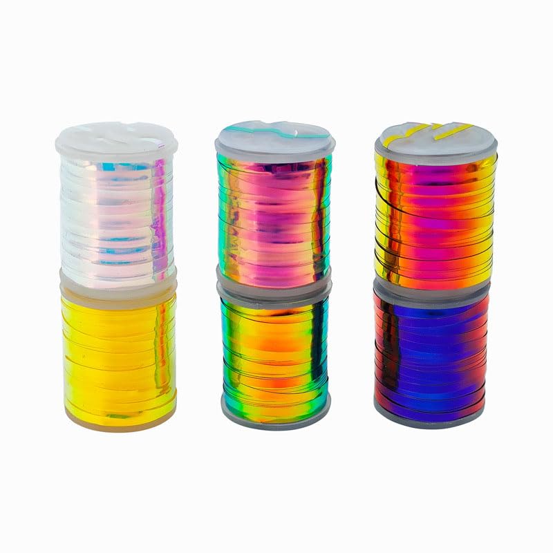 Quintathletic flat tinsel royal purple holo adds sparkle to streamers and bodies.
