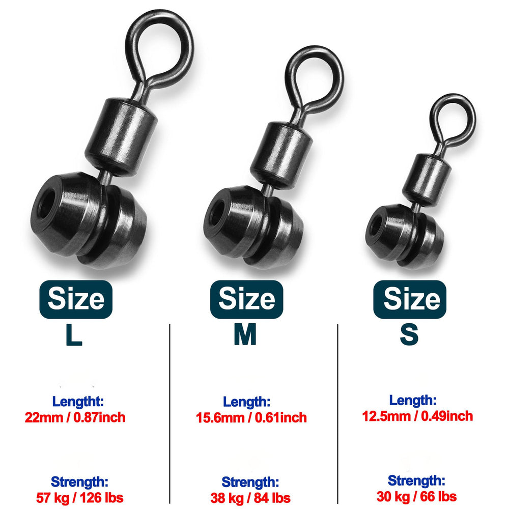 Quintathletic heavy-duty barrel swivel for durable rig connections.