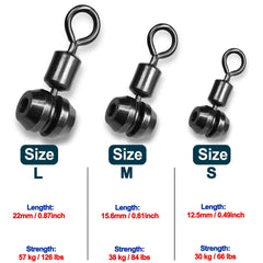 Quintathletic heavy-duty barrel swivel ideal for robust saltwater rigs.