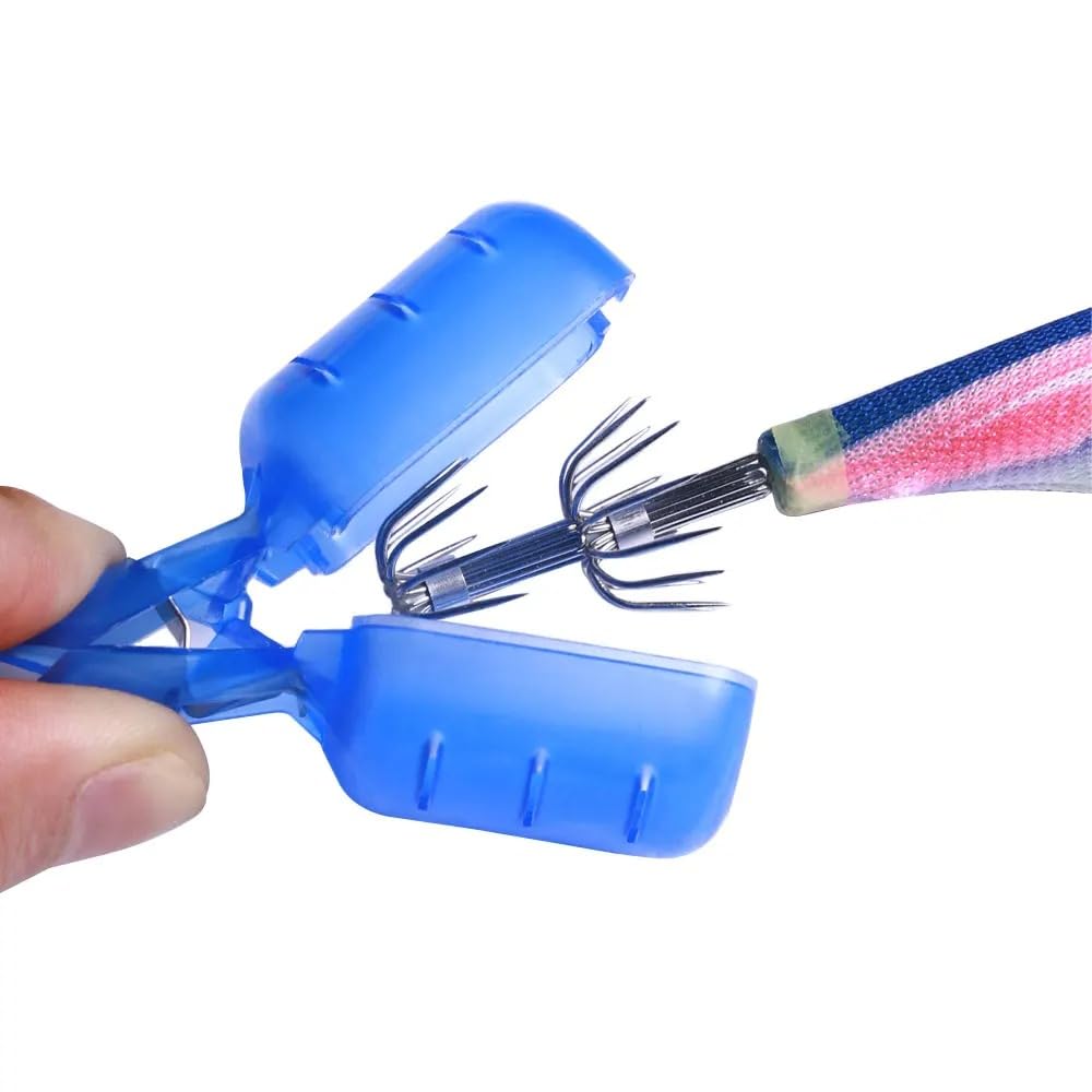 Quintathletic quick snap covers install easily on squid jig hooks