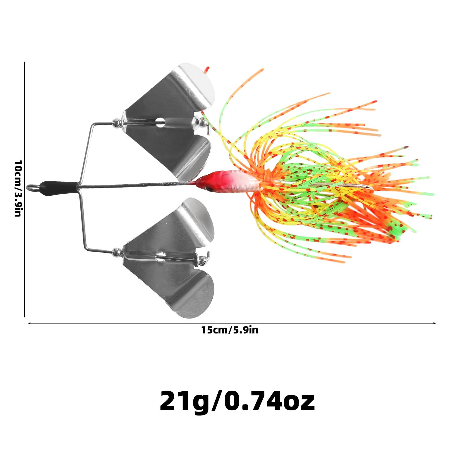 Quintathletic spinner bait buzzing propeller creates surface intrigue and noise