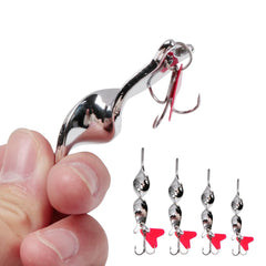 Quintathletic spinner spoon features durable metal construction for long-lasting use.