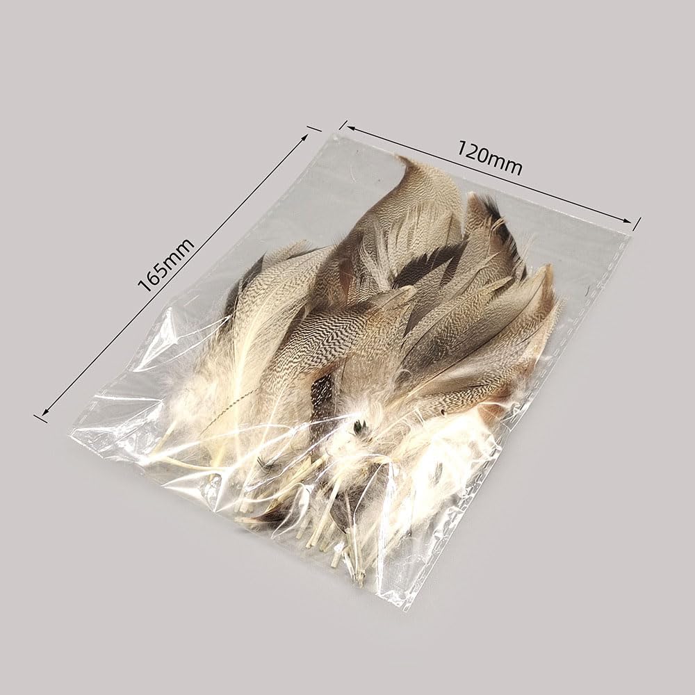 Quintathletic spotted duck feathers setup showing pliable texture for varieties.
