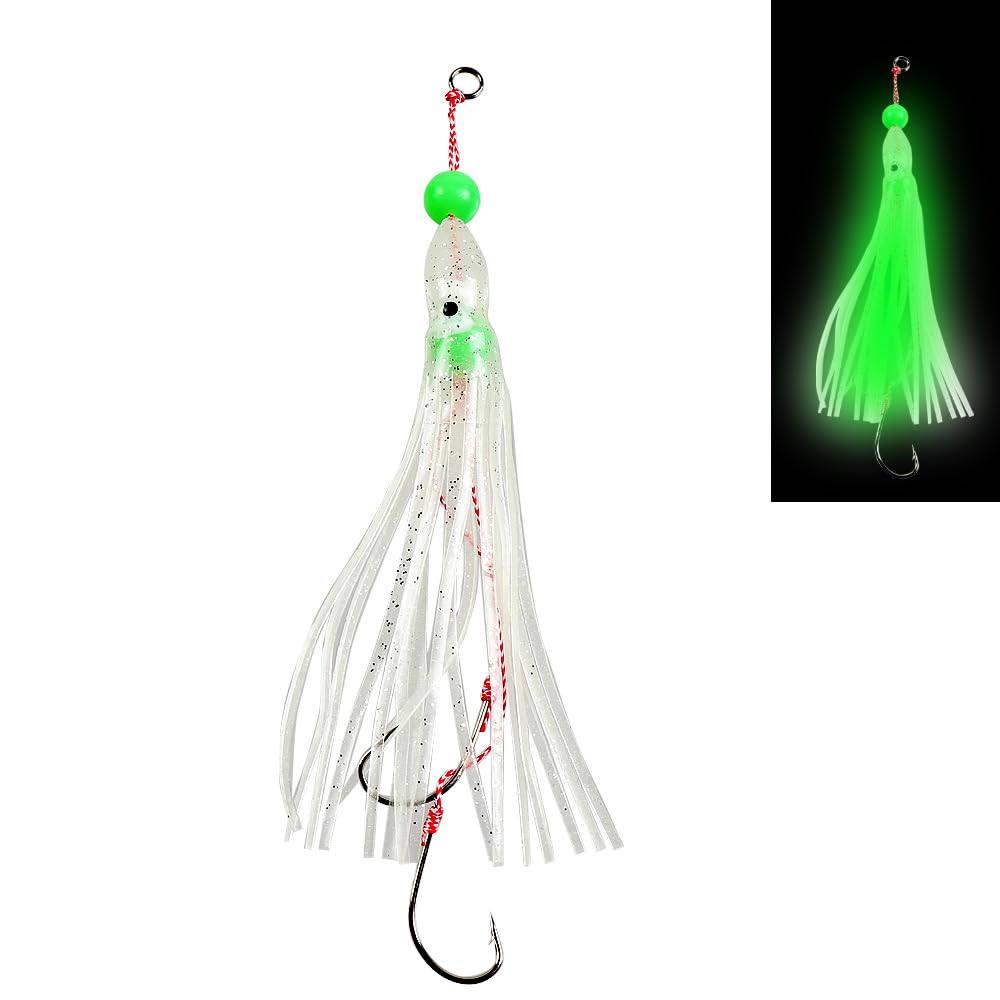 Quintathletic double-hook durability squid jig lure withstands repeated casts