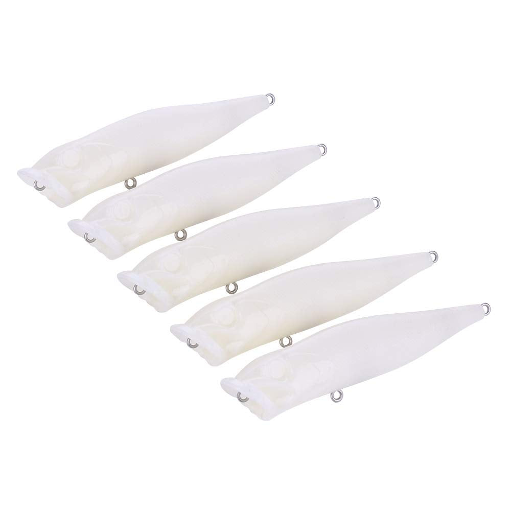 Quintathletic unpainted popper blank with metal eyelets for easy rigging