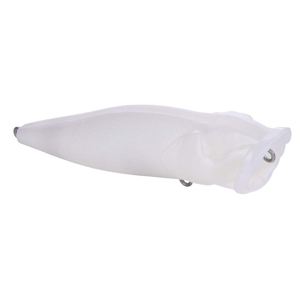 Quintathletic unpainted popper blank ideal for multi-color lure experiments