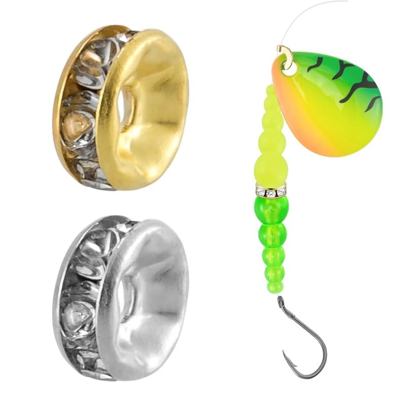 Quintathletic wedding spinner rings collection in gold and silver with crystal accents for lure making