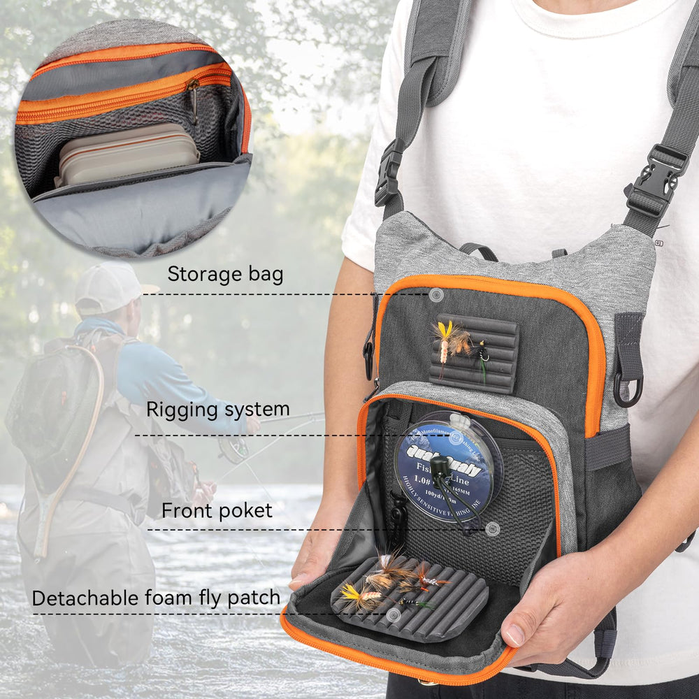 Adjustable padded shoulder strap and waist straps