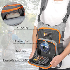 Adjustable padded shoulder strap and waist straps