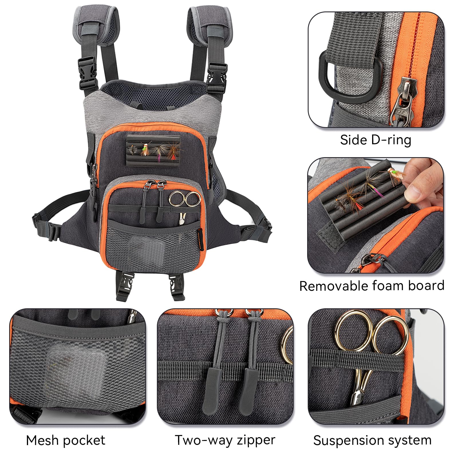 Rear view showing padded breathable back and belt loop