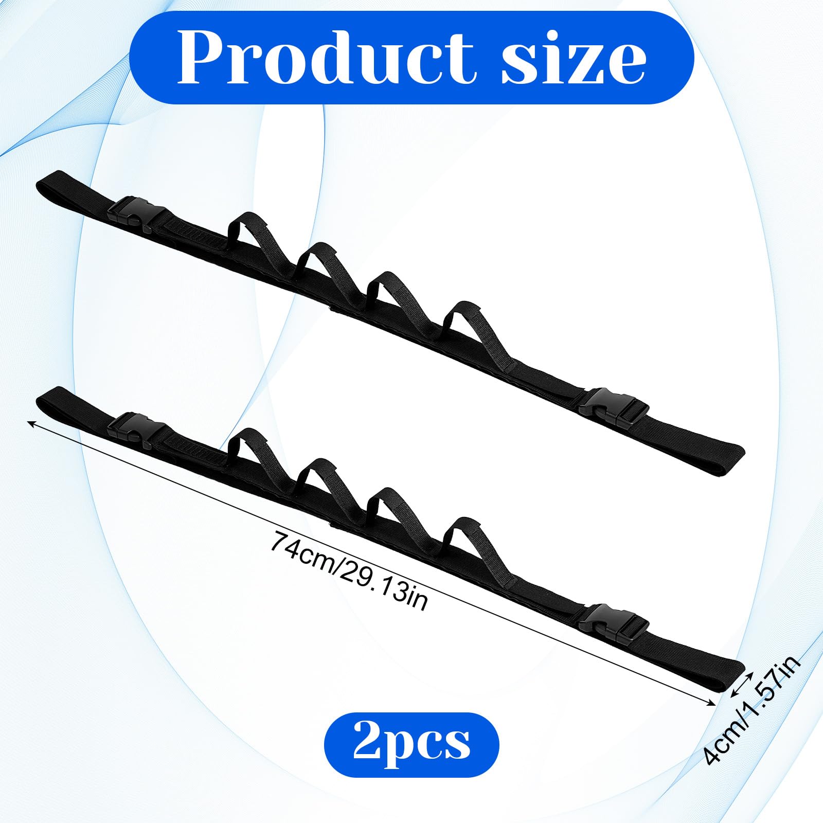 Close-up of adjustable nylon strap on fishing rod holder