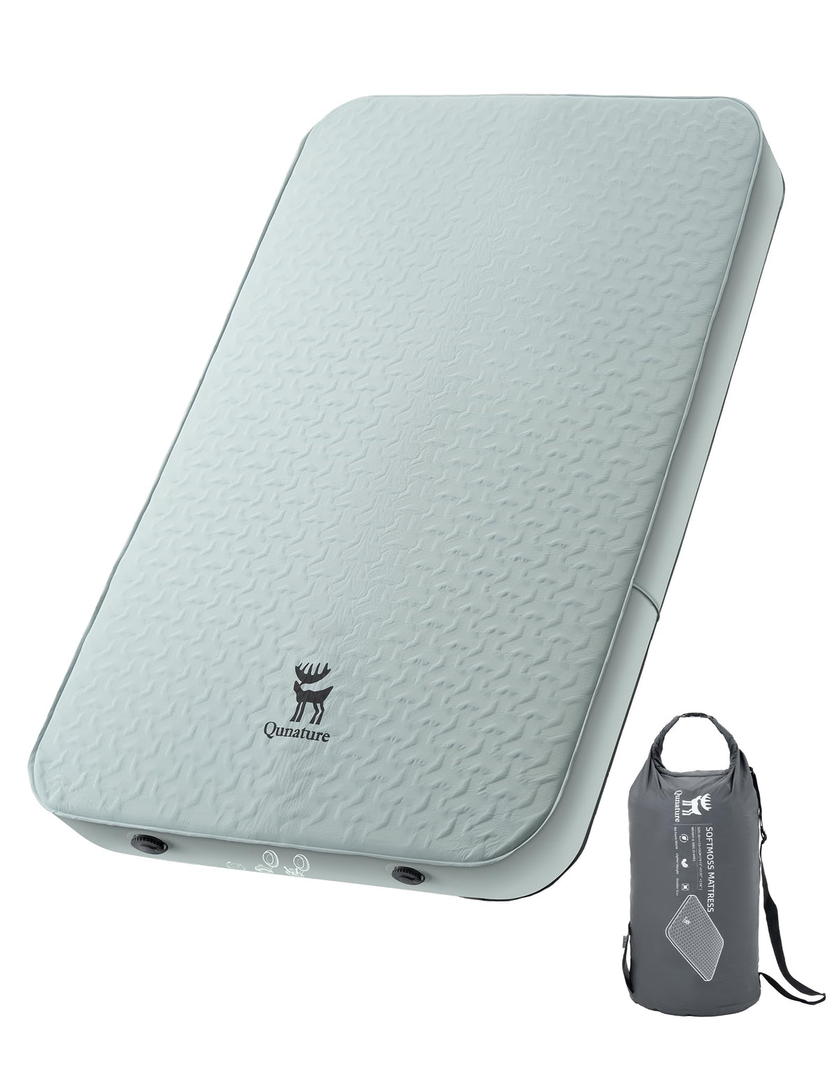 QUNATURE 4inch pad with thick foam for plush, all-season camping comfort