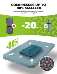 QuNature high R-value insulation keeps you warmer for all-season camping