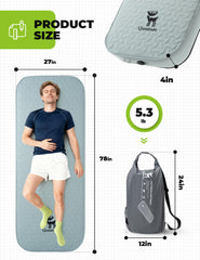 QUNATURE high-rebound foam supports heavy loads for stable two-person use