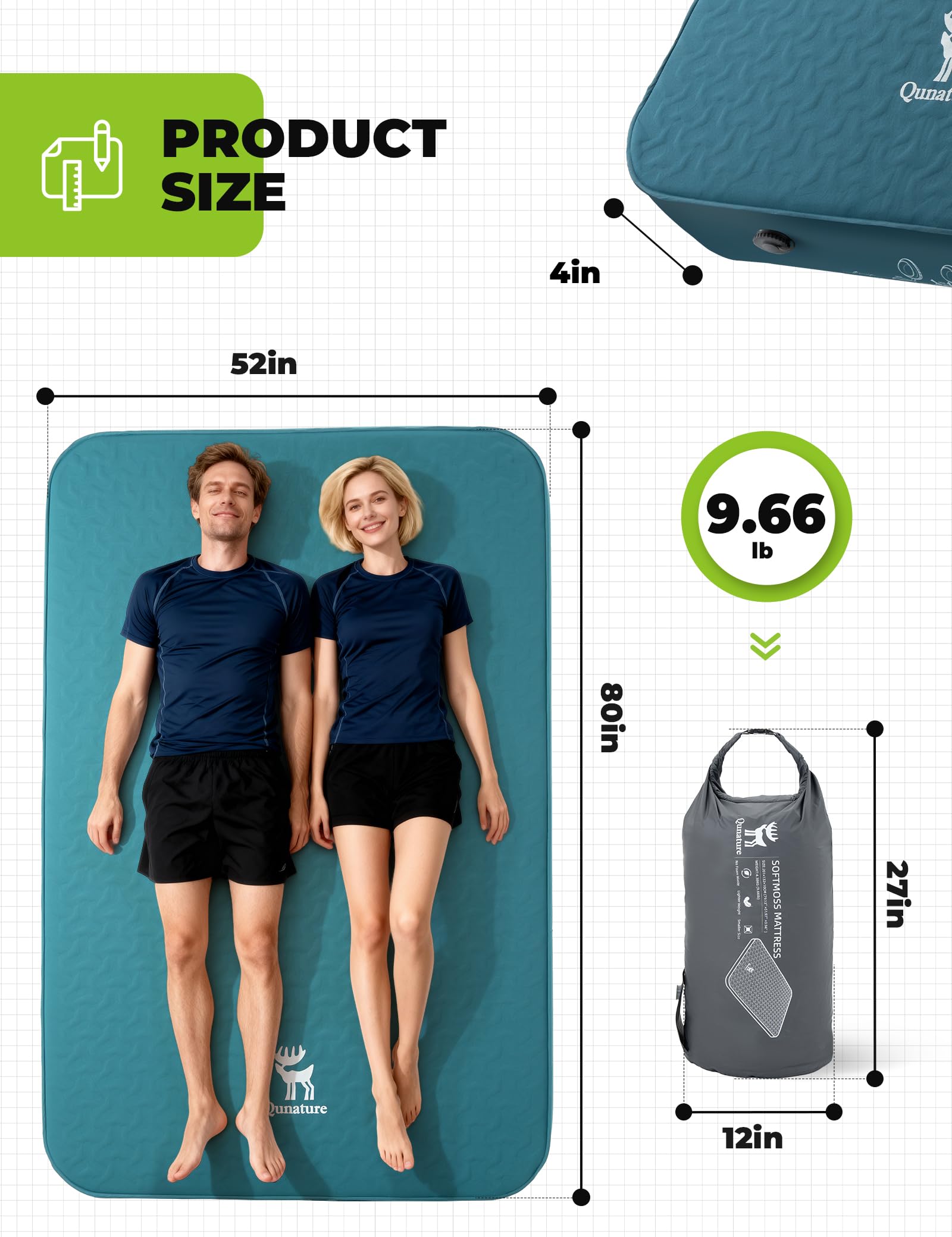 QuNature innovative Y-shaped structure camping pad enhances stability on uneven ground