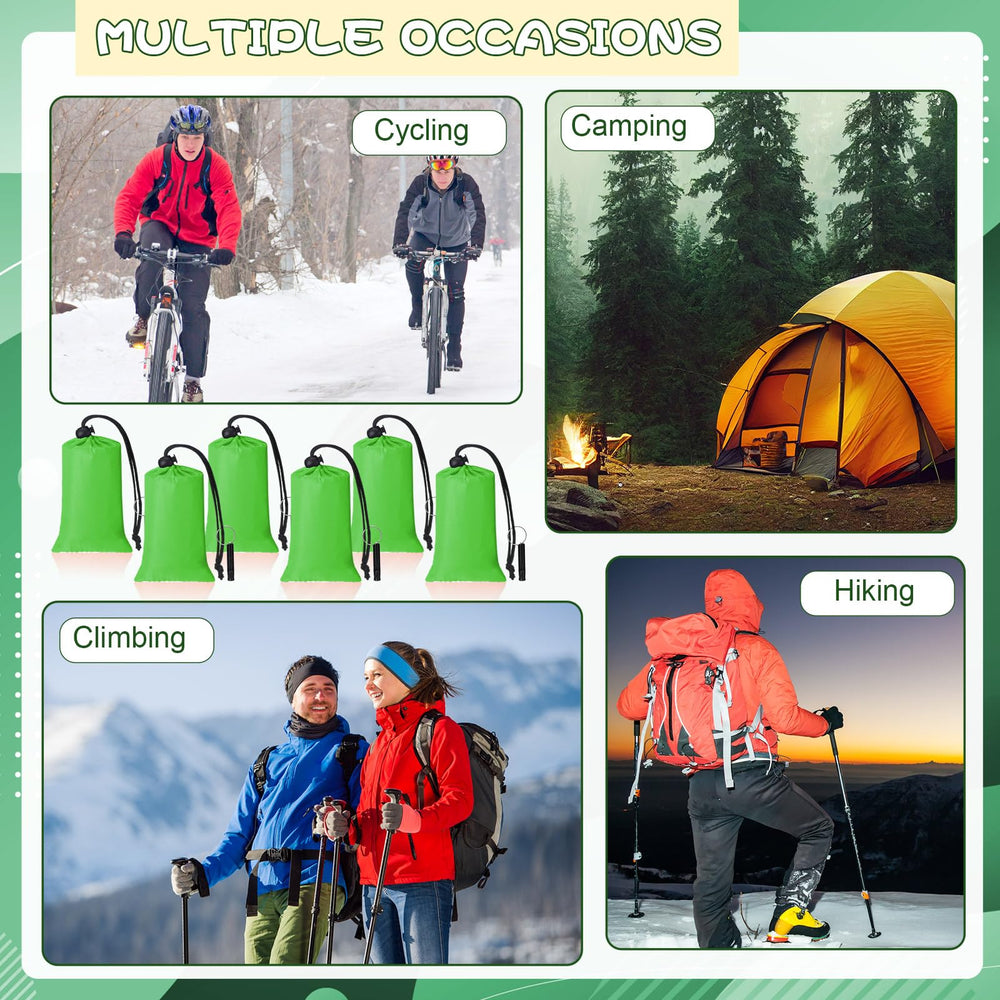 Qunclay high-visibility green sleeping bag aids quick spotting and rescue.