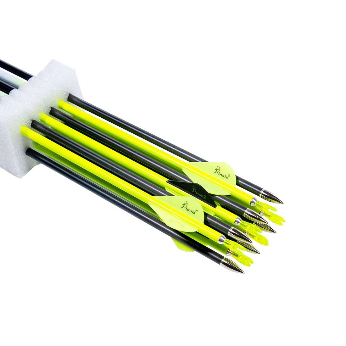 QunYing Archery 12 arrows per pack with extra inserts for field maintenance
