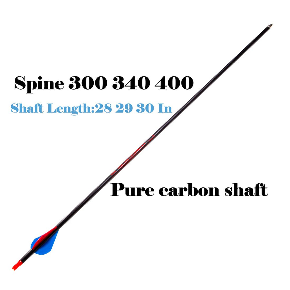 QunYing archery carbon arrow 30 inch shaft designed for stability in flight