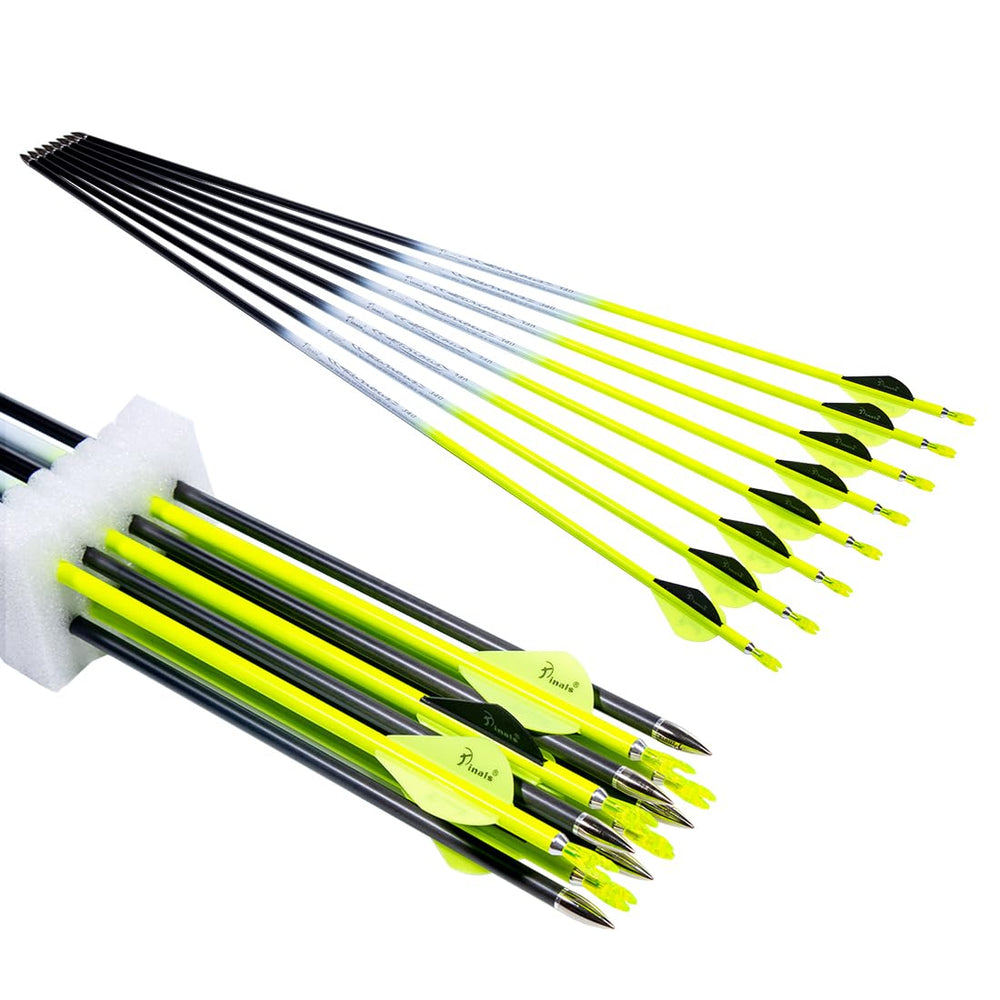 QunYing Archery carbon arrow 30in with 300 spine for consistent target shots