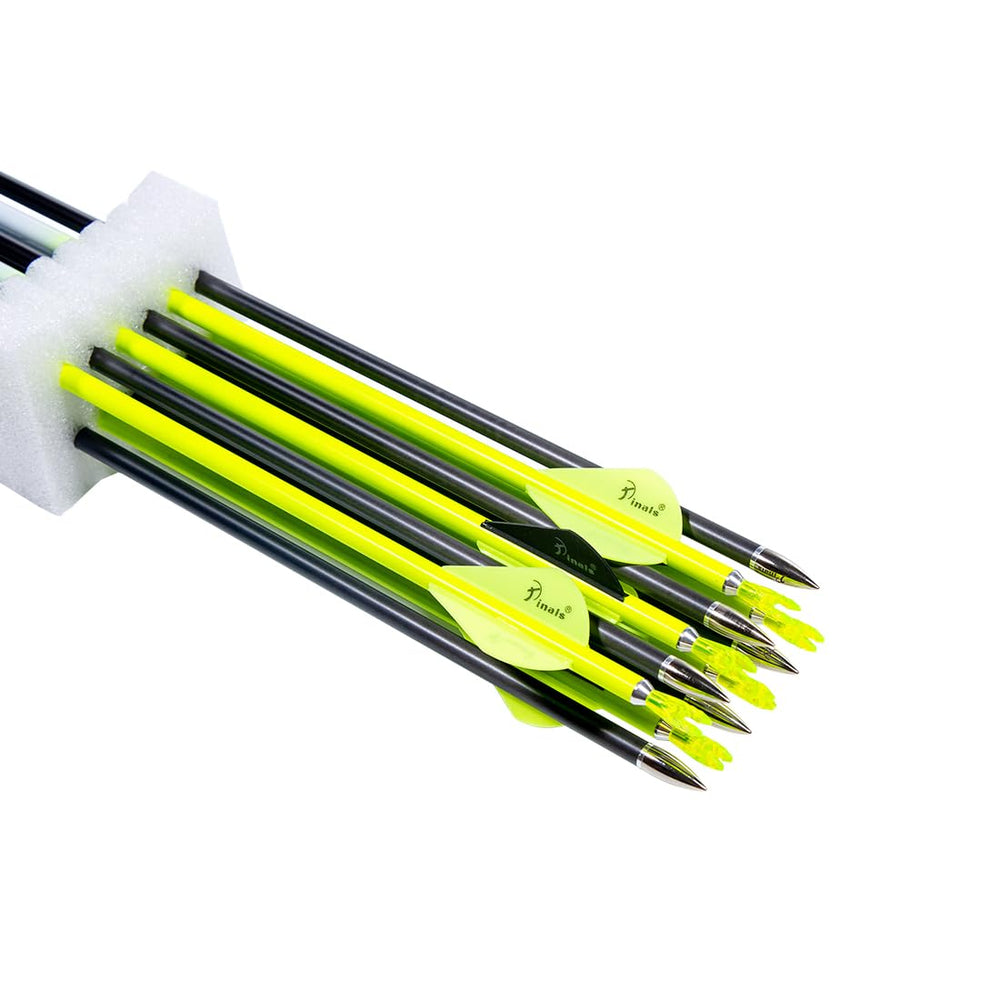 QunYing 2-inch vanes on arrow for stability during shots