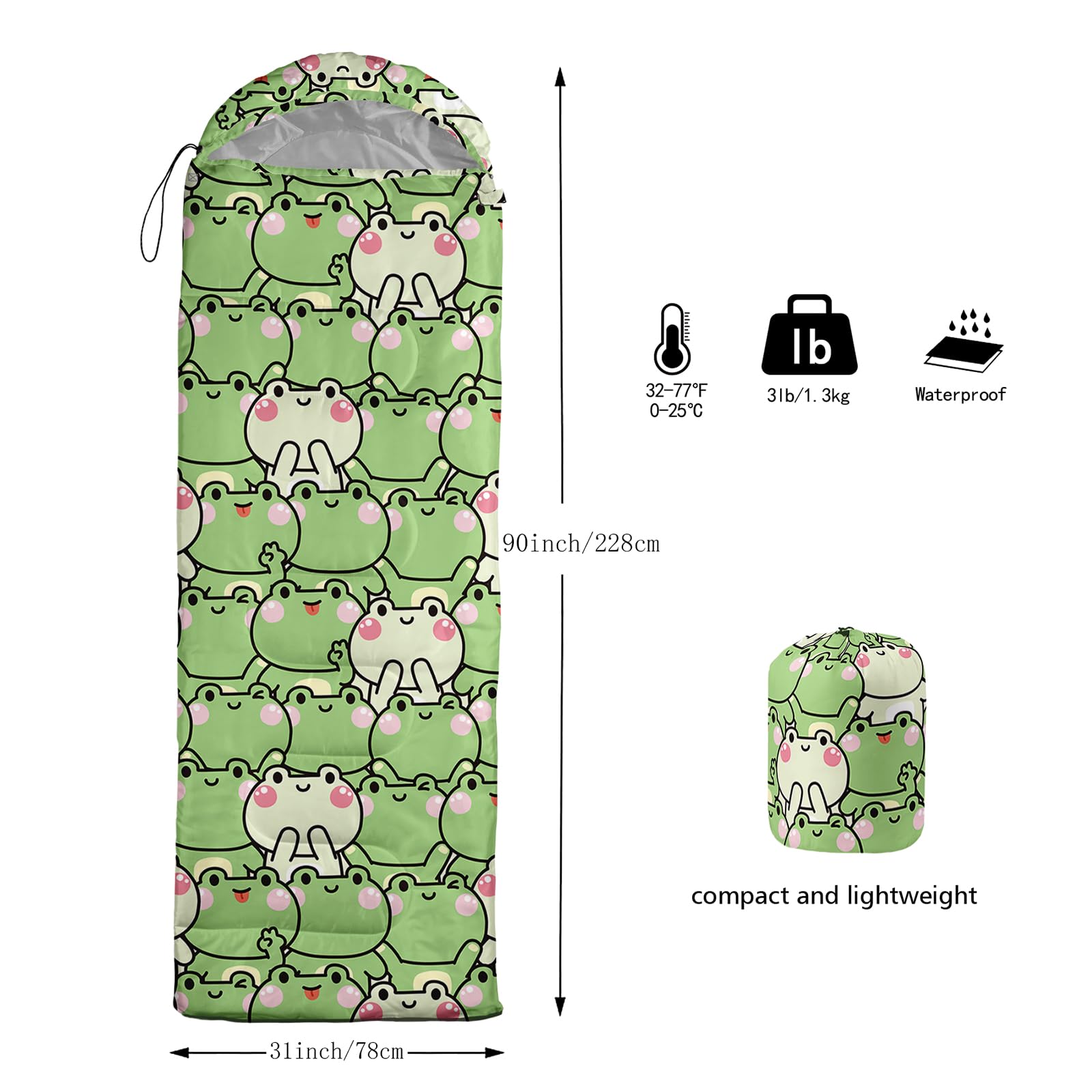 QOOMO sleeping bag is machine washable for easy care.