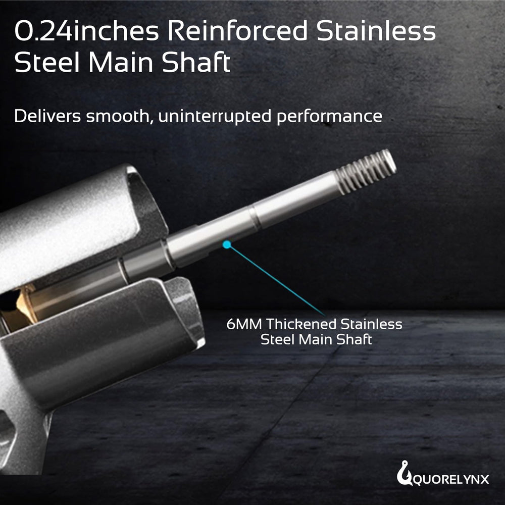 QUORELYNX reel stainless line guide reinforcing durability and reliability