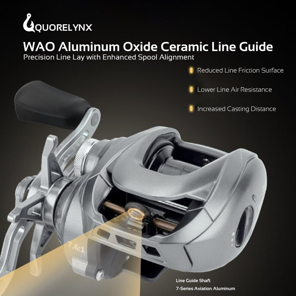 QUORELYNX WAO ceramic line guide for smoother line flow