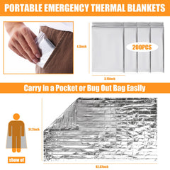 Quuhooki heavy-duty foil blanket tear-resistant design shields from wind