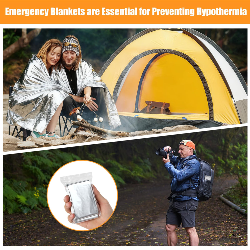 Quuhooki waterproof windproof Mylar blanket keeps you dry in rain or snow