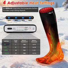 Qvamodo dual 8000mAh batteries powering long-lasting warmth during extended cold outdoor activities.