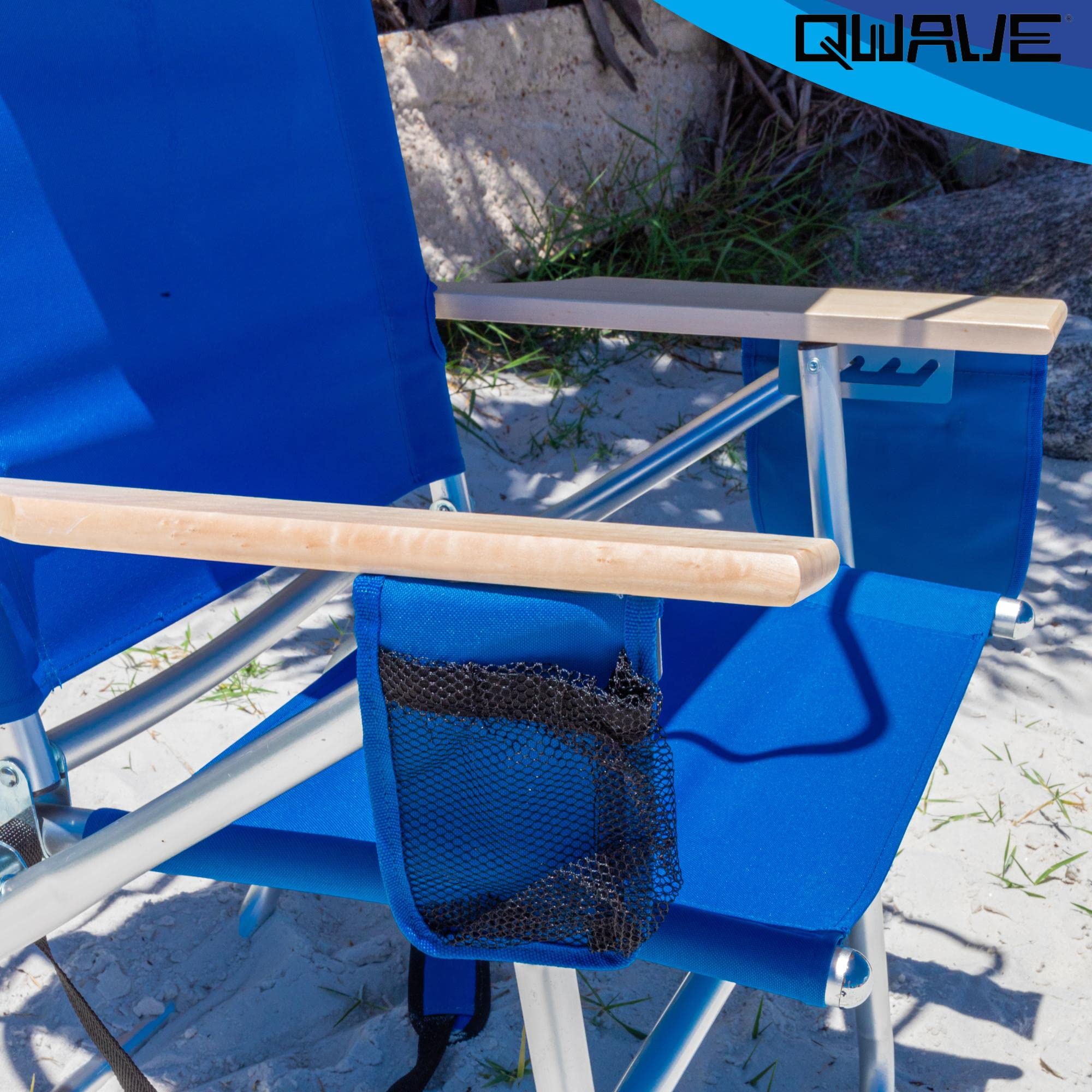 Qwave lightweight aluminum frame supports adults with a 250 lb capacity.
